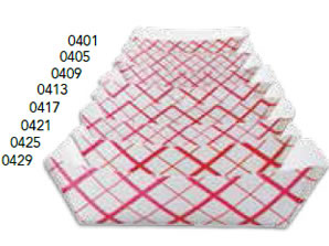 5880 R3 SOUTHERN CHAMPION #1 PAPER FOOD TRAY, RED PLAID, 