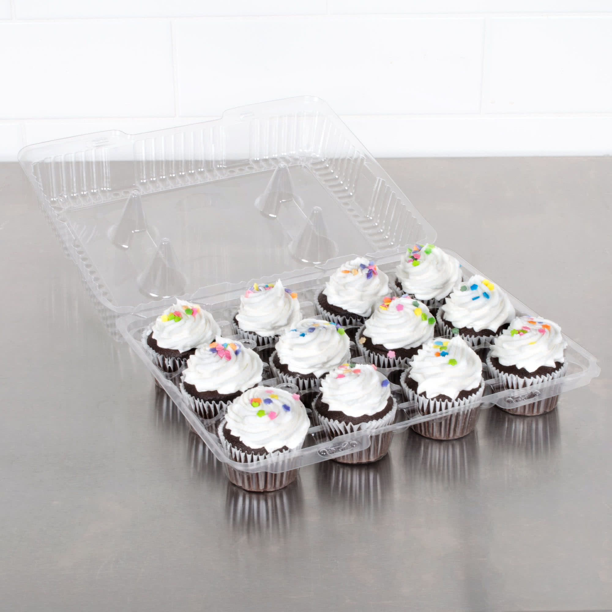 R3 CUPCAKE CONTAINERS 12COUNT 12-1/2x10-1/4x3-5/3,CLEAR,76/