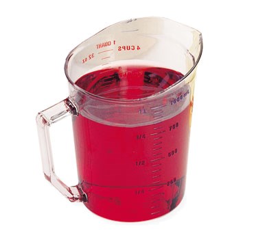 CAMBRO 1 QT MEASURING CUP, CLEAR