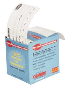 6495 CAMBRO FOOD ROTATION  LABEL 250/BX