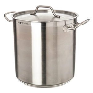 VOLLRATH 18 QT STOCK POT WITH
COVER, S/S