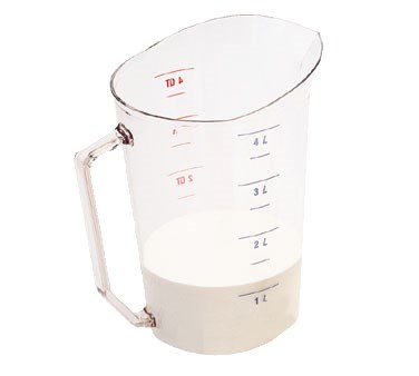 CAMBRO 4 QT MEASURING CUP,
CLEAR