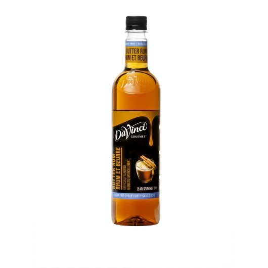 DAVINCI S/F BUTTER RUM SYRUP,  750 MILLILITERS