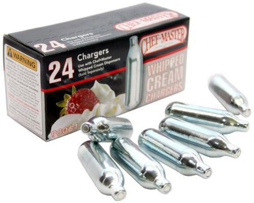 CHEF MASTER N2O WHIPPED CREAM
CHARGERS, 24 CHARGERS PER BOX
