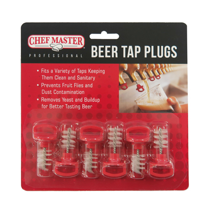 CHEF MASTER BEER TAP PLUGS, 6 
COUNT
