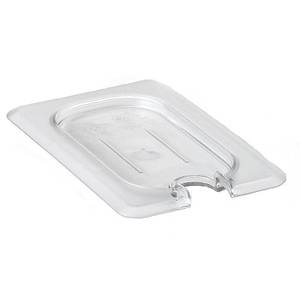 CAMBRO 1/9 SIZE, FLAT
NOTCHED COVER, CLEAR