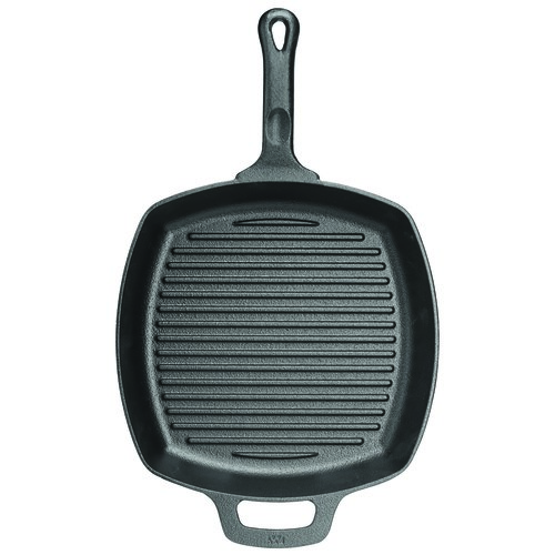 WINCO FIREIRON INDUCTION 
10-1/2&quot; GRILL PAN, SQUARE, 
PRE-SEASONED CAST IRON