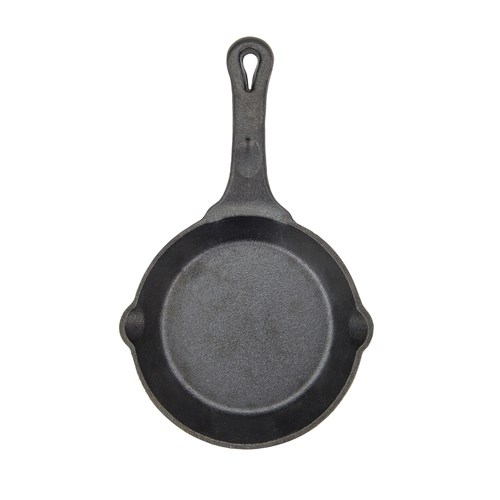 WINCO FIREIRON 6&quot; SKILLET, 
ROUND, INDUCTION READY, 
PRE-SEASONED, CAST IRON