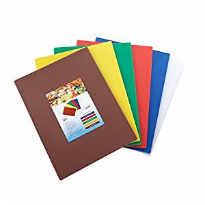 6455 WINCO CUTTING BOARD SET, 
12&quot; X 18&quot;, (RED, YELLOW, 
GREEN, WHITE, BROWN, BLUE)