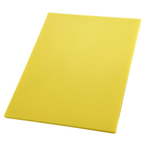 WINCO 12&quot; X 18&quot; CUTTING BOARD, YELLOW