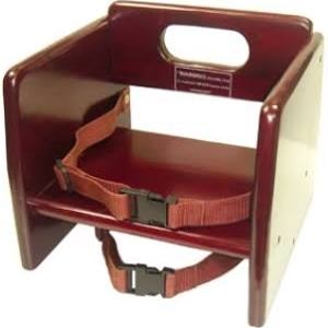 WINCO STACKING BOOSTER SEAT,
MAHOGANY