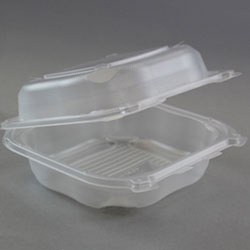 5659 R3 1 COMPARTMENT 8-3/8&quot;   HINGED CONTAINER, CLEAR, 