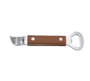 WINCO S/S CAN / TAP BOTTLE OPENER, WOODEN HANDLE