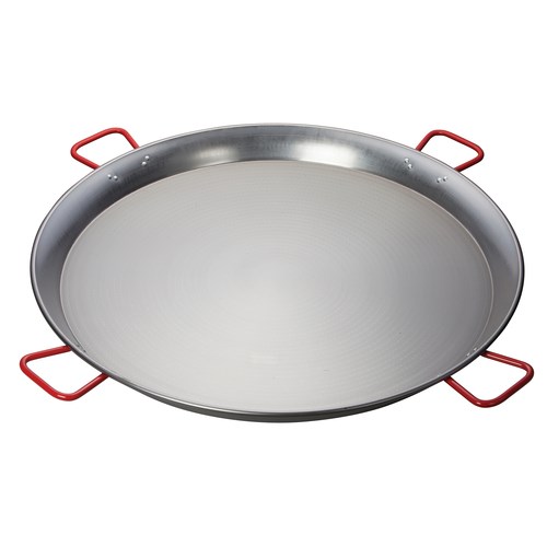 WINCO 35-1/2&quot; PAELLA PAN, 4 
HANDLES, POLISHED CARBON STEEL