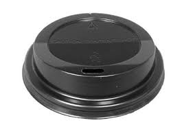 5993 DOME COFFEE LID, BLACK,  FITS 10 - 24 OZ HOT CUPS, 