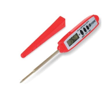 CDN WATERPROOF POCKET STEM THERMOMETER -40 TO 450, RED