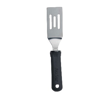 TABLECRAFT FIRM GRIP SMALL SLOTTED SPATULA, BLACK