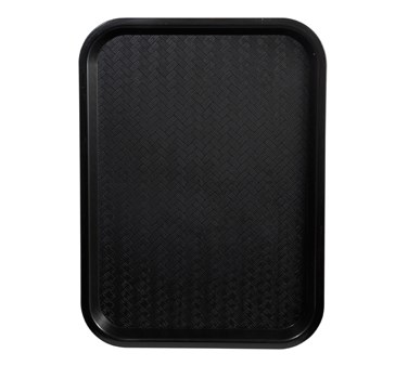 WINCO 10&quot; x 14&quot; FAST FOOD TRAY, BLACK, NSF