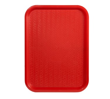 WINCO 10&quot; x 14&quot; FAST FOOD TRAY, RED, NSF