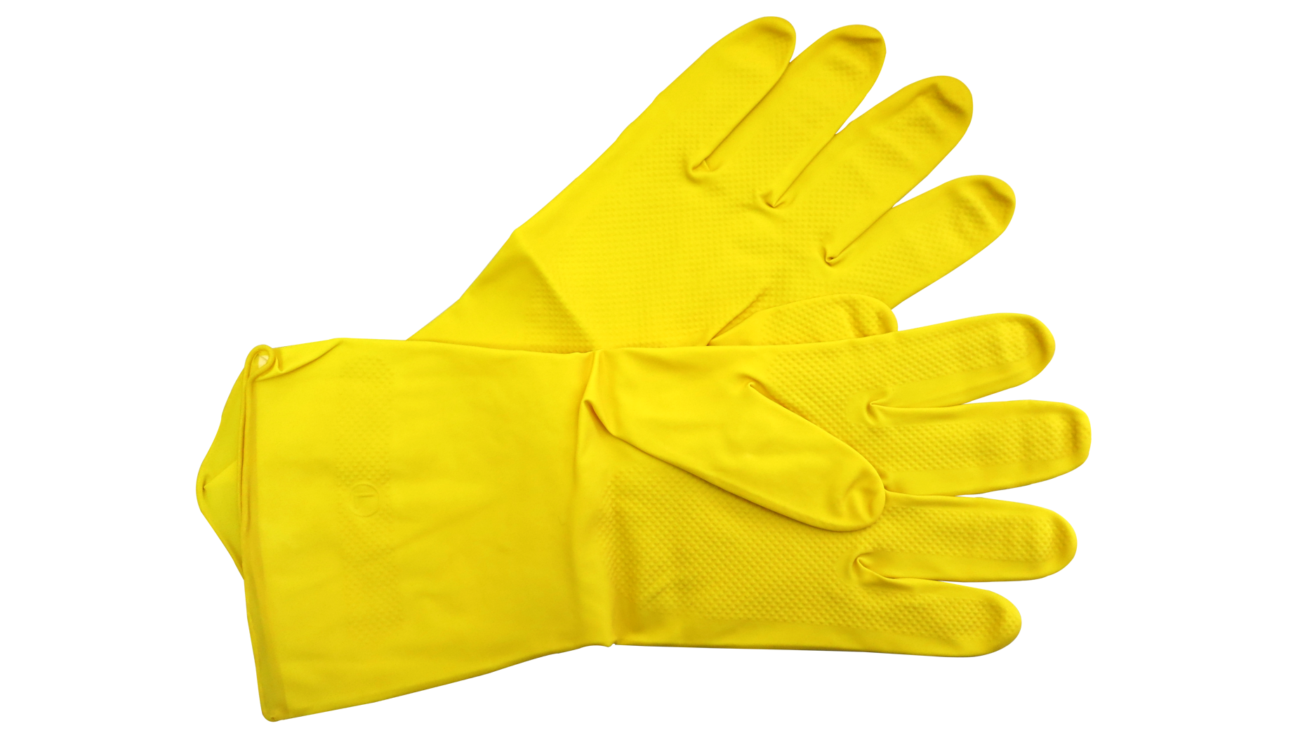LAVEX 12&quot; FLOCK LINED YELLOW GLOVES, LARGE, 12 