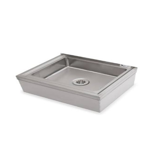 Mop Sink, floor mount,
one-compartment, 25&#39;&#39;W x
21&#39;&#39;D x 16-7/8&#39;&#39;H, 16 gauge
304 stainless steel bowl, 18
gauge stainless steel apron,
round edges, 16 gauge wall
clip &amp; all hardware included,
NSF