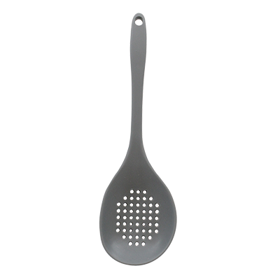 TABLECRAFT 13-1/2&quot; SILICONE PERFORATED SPOON, GRAY
