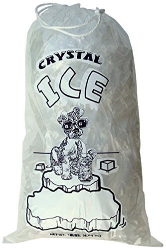 R3 10 POUND ICE BAG WITH DRAWSTRING, 500CS