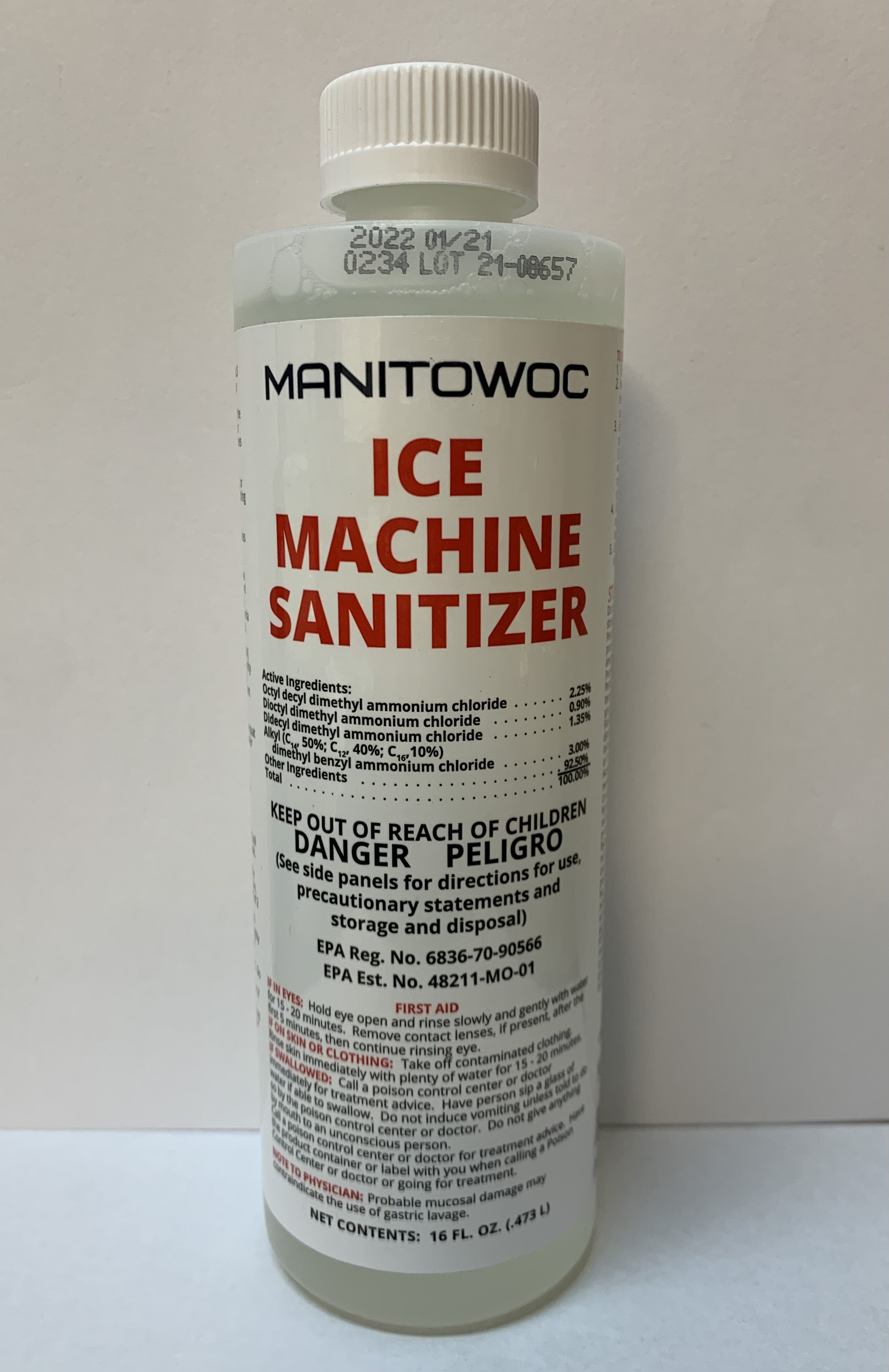 MANITOWOC SANITIZER FOR ICE MACHINE, 16 OZ