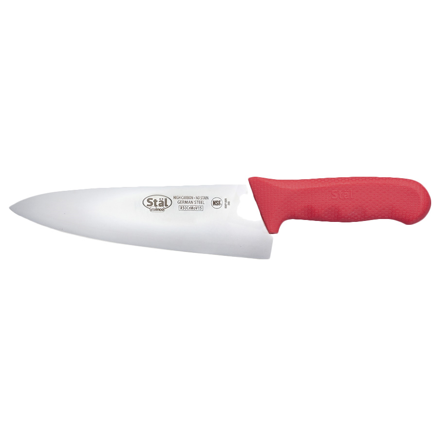 WINCO STAL 8&quot; CHEF&#39;S KNIFE,  RED