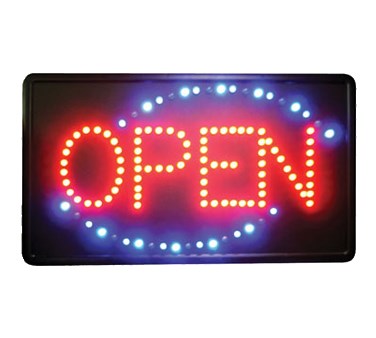 WINCO LED SIGN &quot;OPEN&quot; WITH
SINGLE FLASHING PATTERN