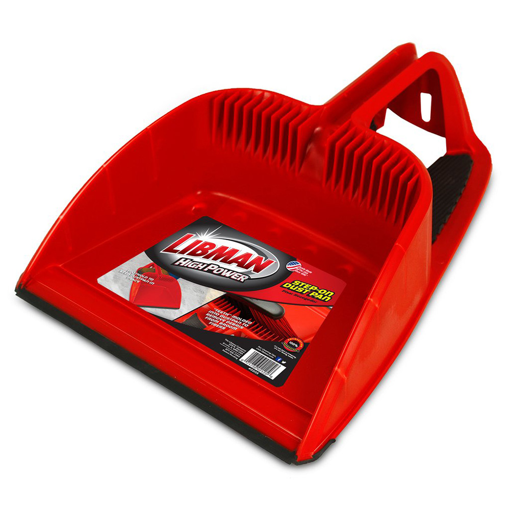 LIBMAN 12&quot; WIDE DUST PAN, RED