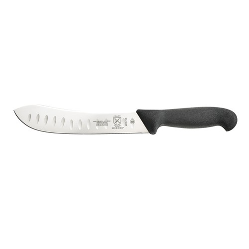 MERCER 8&quot; BUTCHER KNIFE, GRANTON EDGE, BLACK HANDLE