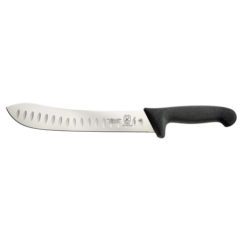 MERCER 10&quot; BUTCHER KNIFE,
GRANTON EDGE, BLACK HANDLE