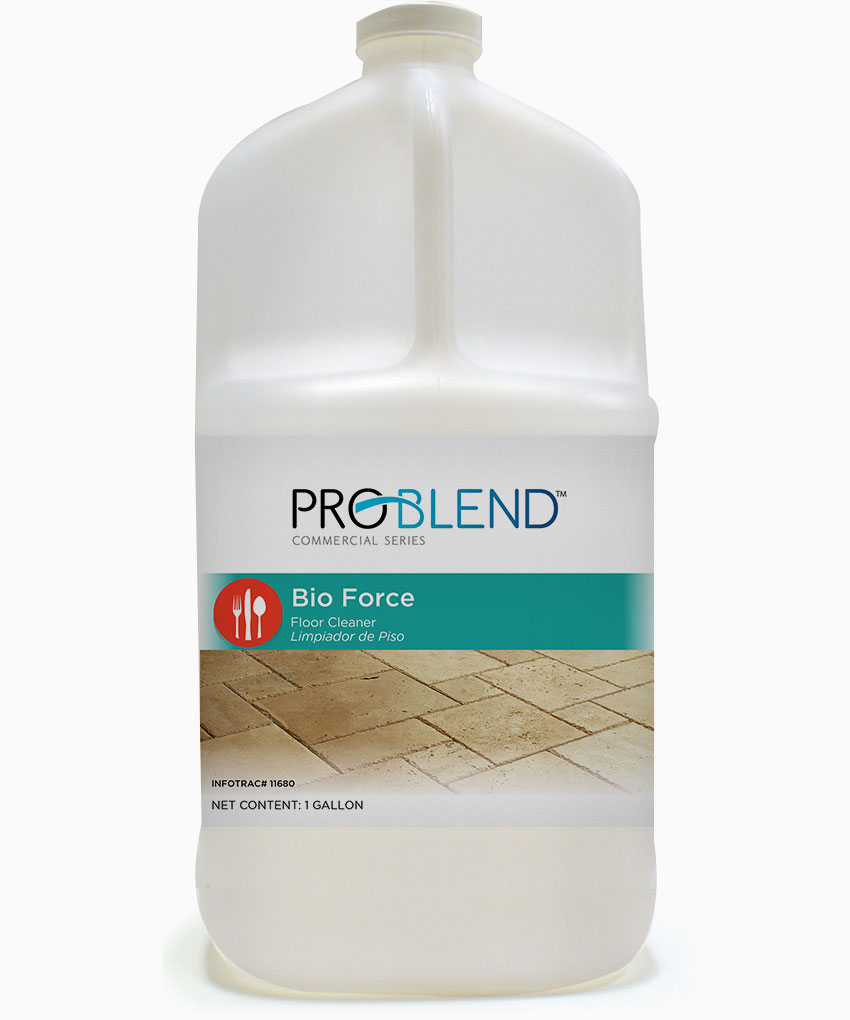 PROBLEND BIO FORCE TILE FLOOR
CLEANER AND DEODORIZER 4/1GAL
SUPER
CONCENTRATED