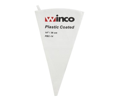 WINCO 14&quot; PASTRY BAG, COTTON OUTSIDE, PLASTIC COATED INSIDE