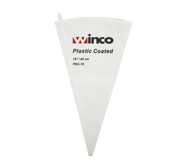 WINCO 16&quot; PASTRY BAG, COTTON OUTSIDE, PLASTIC COATED INSIDE