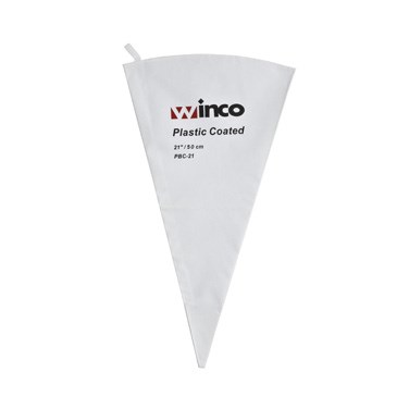 WINCO 21&quot; PASTRY BAG, COTTON OUTSIDE, PLASTIC COATED INSIDE