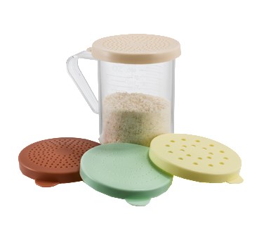 WINCO 10 OZ POLY DREDGE WITH 4 SNAP ON LIDS