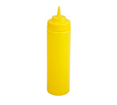 WINCO 24 OZ WIDE MOUTH
SQUEEZE BOTTLE, YELLOW, 6 PK