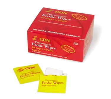 CDN THERMOMETER PROBE WIPES, 200/CT