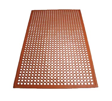 WINCO 3&#39; X 5&#39; X 1/2&quot; RUBBER FLOOR MAT WITH GREESE PROOF,