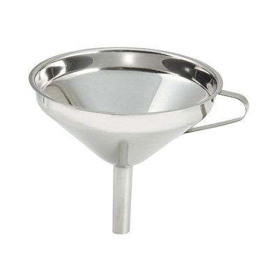 WINCO FUNNEL, 5&quot;, WIDE MOUTH, S/S 