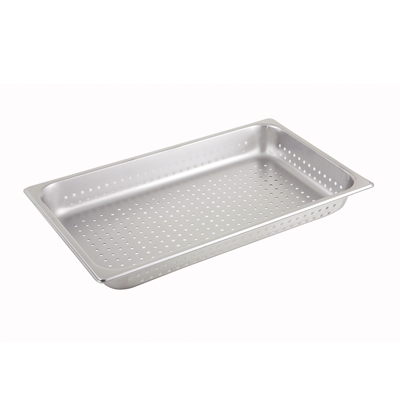 WINCO STEAMTABLE PAN, FULL  SIZE, 4&quot;, PERFORATED