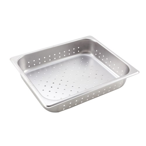 WINCO STEAMTABLE PAN, 1/2  SIZE, 2.5&#39;&#39;, PERFORATED