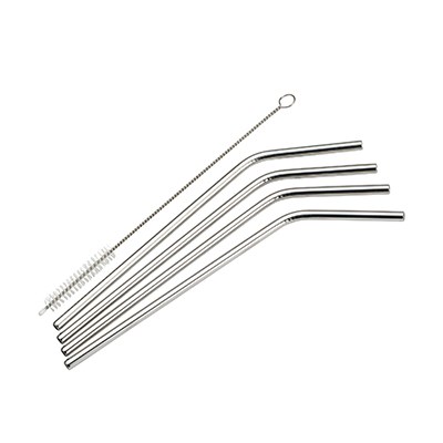 WINCO DRINKING STRAWS, CURVED
S/S, INCLUDES 4 STRAWS AND
CLEANING BRUSH