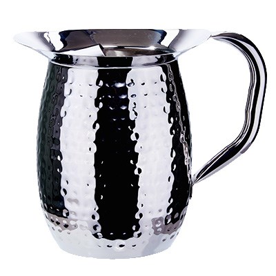 WINCO 2 QT HAMMERED BELL PITCHER, WITH ICE GUARD